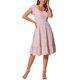 thumbnail image 1 of Vestido Midi de Verano para Mujer Inspire Chic, Cuello Cuadrado, Manga Corta, Estilo Boho, Floral, L, Púrpura, 1 of 5