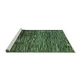 thumbnail image 2 of Ahgly Company Machine Washable Indoor Round Abstract Turquoise Blue Modern Area Rugs, 5' Round, 2 of 4