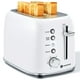 thumbnail image 1 of Aigostar tostador retro de 2 rebanadas de acero inoxidable, tostador de pan extra ancha de 1.6 pulgadas con bagel, función de cancelación, descongelación, 6 ajustes de sombra y bandeja extraíble para, 1 of 5