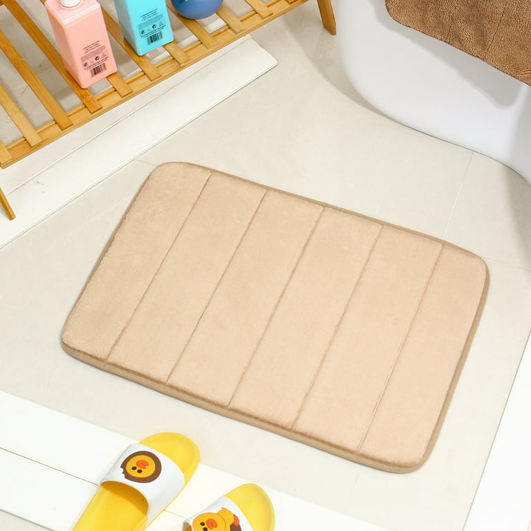 of 2 Bathroom Rugs – Non-Slip Memory Foam Bath Mats, Long bath mat