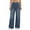Blue, variant on HOWPAY Wide Leg Jeans Woman High Waisted Solid Color Stretchy Denim Pants with Pockets Straight Leg Boyfriend Casual Streetwear Baggy Jeans Blue L