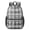 White and Black, variant on Gray and Black Checkered Pattern 17" School Backpacks for Teens,Waterproof Oxford Fabric,S-Shape Padded Straps for School,Travel,Hiking,Camping