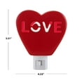 thumbnail image 3 of Miss Valentine Ceramic Candy Heart Love Red Nightlight, 3 of 3