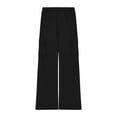 thumbnail image 4 of Posijego Girls Cargo Pants Elastic Waist Wide Leg Casual Pants Street Style Trendy Pants with Flap Pockets, 4 of 6