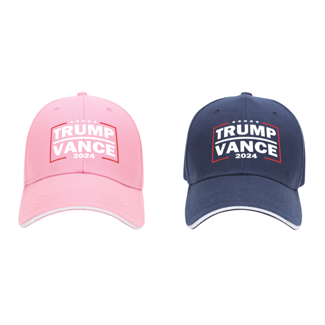 Trump Vance 2024 Sombrero Bordado Papá Ajustable para Hombres Mujeres () Rojo Rosa