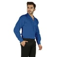 thumbnail image 4 of Bestman Solid Long Sleeve Cotton Shirts For Mens Formal Button Down Regular Fit Shirt, 4 of 7
