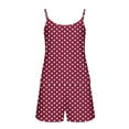 thumbnail image 5 of PRINxy Women's Summer Boho Printed 2 Piece Pajama Set Sleeveless Cami Top & Elastic Shorts Soft Lightweight Casual Lounge Sleepwear for Women Daily Wine M, 5 of 7