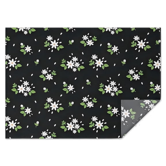 Pioneer Flower Floral Print Pattern Rectangle Tablecloth 60"x84",Waterproof Polyester Rectangle Table Cloth, Wipeable Spillproof Polyester Tablecloth for Dining, Camping, Indoor and Outdoor