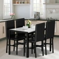 5Piece Dining Table Set for 4, Kitchen Table Set with Chairs, White