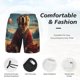 thumbnail image 3 of Balery Meditating Golden Retriever Bañador para hombre, shorts de playa de secado rápido con entrepierna y forro de compresión-XX-Large, 3 of 6