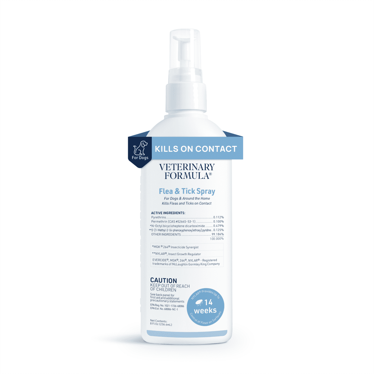 Veterinary Formula Flea & Tick Spray For Dogs - Clinical Care, 8 fl oz