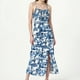 thumbnail image 1 of WILLBEST Vestidos Largos Casuales Para Mujer Nuevo Vestido Floral Dividido Europa Y Estados Unidos Estampado Belleza Ajustado Vestido De Longitud Media, 1 of 3