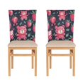 thumbnail image 2 of WOBOGO Cute Strawberry Bear Dining Room Chair Covers 6 Pieces Super Fit Elastic Fiber Removable Washable Protective Cover, 2 of 6
