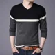 thumbnail image 5 of Ropa para hombre Jerseys Camiseta Suéter de punto liso negro Sudaderas baratas a rayas para hombre Cuello de cigarrillo Manga larga 100% Street A, 5 of 5