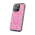 thumbnail image 2 of DistinctInk Clear Hybrid Case for Apple iPhone 14 Pro (6.1" Screen) - Pink & White Flowers Floral - Shockproof Protection, 2 of 5