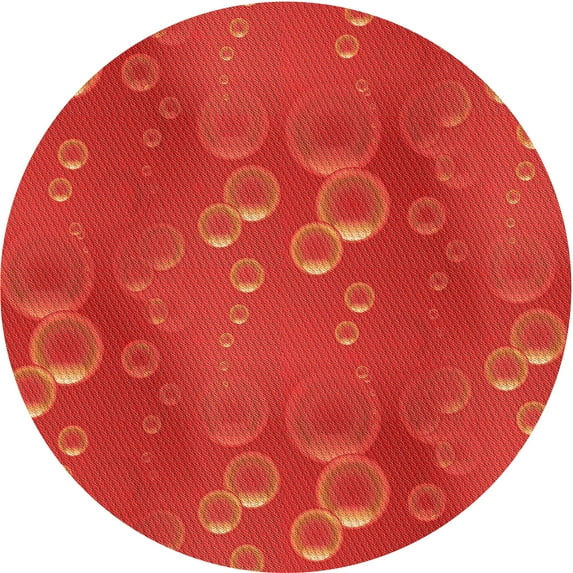 Ahgly Company Indoor Square Patterned Red Area Rugs, 3' Square
