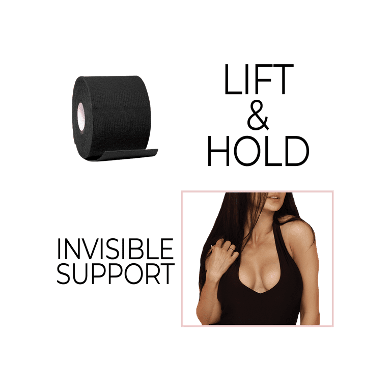 Perfect Sculpt Beige I Black Boob Tape - Safe on All Fabric & Clothes - Bra  Alternative for All Breast Sizes to Provide Lifting & Push up Appearance