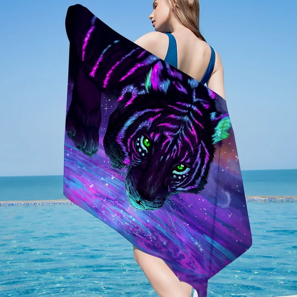 Dqueduo Microfiber Oversized Travel Beach Towels with Pouch 60x30 inch Quick Dry Pool Towels