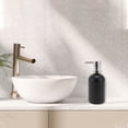 thumbnail image 2 of Unique Bargains 1 Pc Classic Cylindrical Soap Pump Dispenser for Hotel 400ml Black Silver Tone, 2 of 6