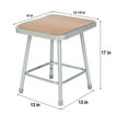 thumbnail image 3 of Hampden Furnishings Clint Collection 18"  Masonite/Steel Science Stool, Grey, Pack of 2, 3 of 5