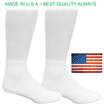 thumbnail image 3 of Creswell 6 Pairs White Diabetic Crew Socks 10-13 Size MADE IN U.S.A, 3 of 4