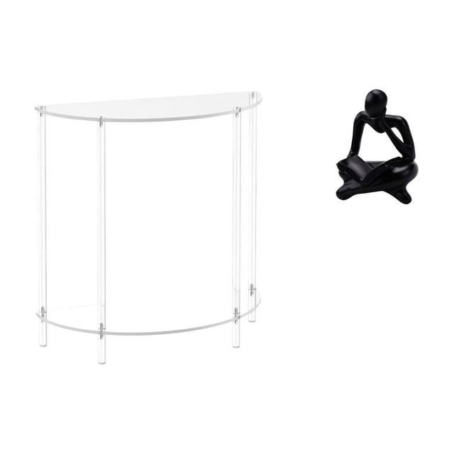 Mesa Auxiliar De Acrílico Para Espacios Pequeños Con Estatua De Pensador Abstracto, Decoración Para Sala De Estar, Estantería De Oficina, Mesita De Noche.