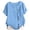 Blue, variant on GiLiling Girls Cotton Linen Shirts Summer Short Sleeve Button Crewneck Blouses Plus Size Casual Tops (Black, 4-5 Years)