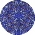 thumbnail image 1 of Ahgly Company Indoor Round Patterned Medium Slate Blue Area Rugs, 3' Round, 1 of 1