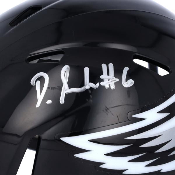 DeVonta Smith Philadelphia Eagles Autographed Riddell 2022 Alternate Speed Mini Helmet - Fanatics Authentic Certified