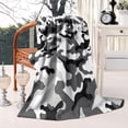 thumbnail image 2 of Black White Camo Digital Shapes Pattern Blanket,Comfortable Soft Lamb Wool Throw Blanket,All Season,Warm Lightweight Blankets for Sofa Bed Couch Living Room Chair,50"x60", 2 of 4