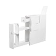 thumbnail image 5 of Facilehome Wooden  Storage Cabinet With Drawer & Open shelves, Space Saving Side Table Cabinet for Living Room, Bedroom, Bathroom Small Spaces, White, 5 of 10