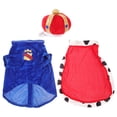 thumbnail image 1 of 1set Cloak With Dog Crown Cloth Costume For Dogs Comfortable Easy Wear Design For Holidays Photos Everyday Use, 1 of 9