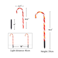 thumbnail image 3 of Christmas Decorations Solar Candy Cane Lights, Outdoor Upgraded Brighter Solar Christmas Pathway Marker Lights, Waterproof Christmas Decorations for Outdoor Yard Holiday Party Xmas Decor 4 Pack, 3 of 5