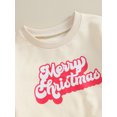 thumbnail image 6 of Toddler Baby Girl Clothes 6M 12M 18M 24M 3Y 4Y Santa Baby Crewneck Sweatshirts Ribbed Flare Pants Set Christmas Outfits, 6 of 10