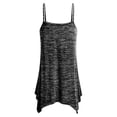 thumbnail image 3 of Awwp Womens Camisole Sleeveless Crew Neck Asymmetric Tank Tops Lightweight Versatile Adjustable Spaghetti Strap Loose Fit Flowy Beach Vacation Blouse Grey S, 3 of 3