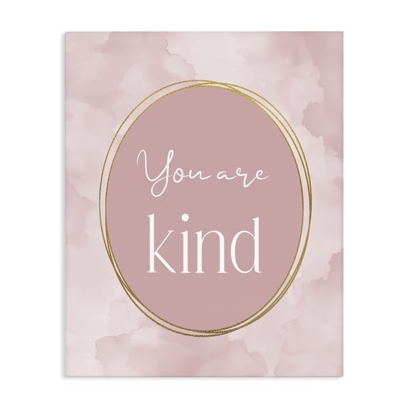Stupell Industries Modern Pink Golden Affirmation Canvas Art, 16 x 20, by Christine Simpson Art