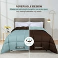 thumbnail image 3 of Superior Reversible Down Alternative Comforter, Twin, Choco-Sky Blue, 3 of 11