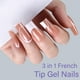 thumbnail image 3 of 150 piezas de uñas largas con punta francesa, Dsixnails Swirl Square, uñas suaves para mujeres, 5 estilos, uñas acrílicas preduraderas con punta francesa, sin necesidad de limar uñas postizas, extensi, 3 of 7