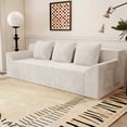 thumbnail image 3 of Leumius 71" 3 Seater Cloud Sofa Couch,Modern Corduroy Upholstered Boneless Sofa Couch with Deep Seat for Living Room,No Assembly Required,Ancient White, 3 of 5