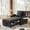 Black, variant on CQHXIAO Versatile Sleeper Sofa Chair with Foldable Table and USB Ports, Multi-Position Backrest and Metal Frame, 3-In-1 Design for Small Spaces, Living Room or Bedroom Use, Black