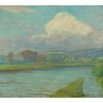 thumbnail image 3 of Ľudovít Čordák 22x20 Black Modern Framed Museum Art Print Titled - Landscape with River (1910-1915), 3 of 5