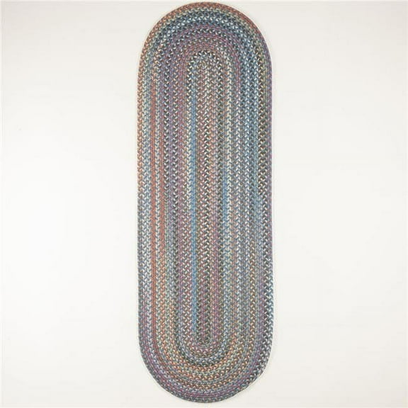 Rhody Rug BH97R024X096 2 x 8 ft. Bar Harbor Bluestone Runner Rug, Multi Color
