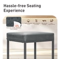 thumbnail image 4 of Sophia & William 24" Bar Stool Counter Height Bar Stools with Footrest, Set of 2, Gray, 4 of 6