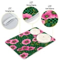 thumbnail image 4 of Dish Drying Mat Kitchen Pad Large Counter Absorbent Dish Mats Drainer Groovy Green and Pink Flowers, 4 of 8