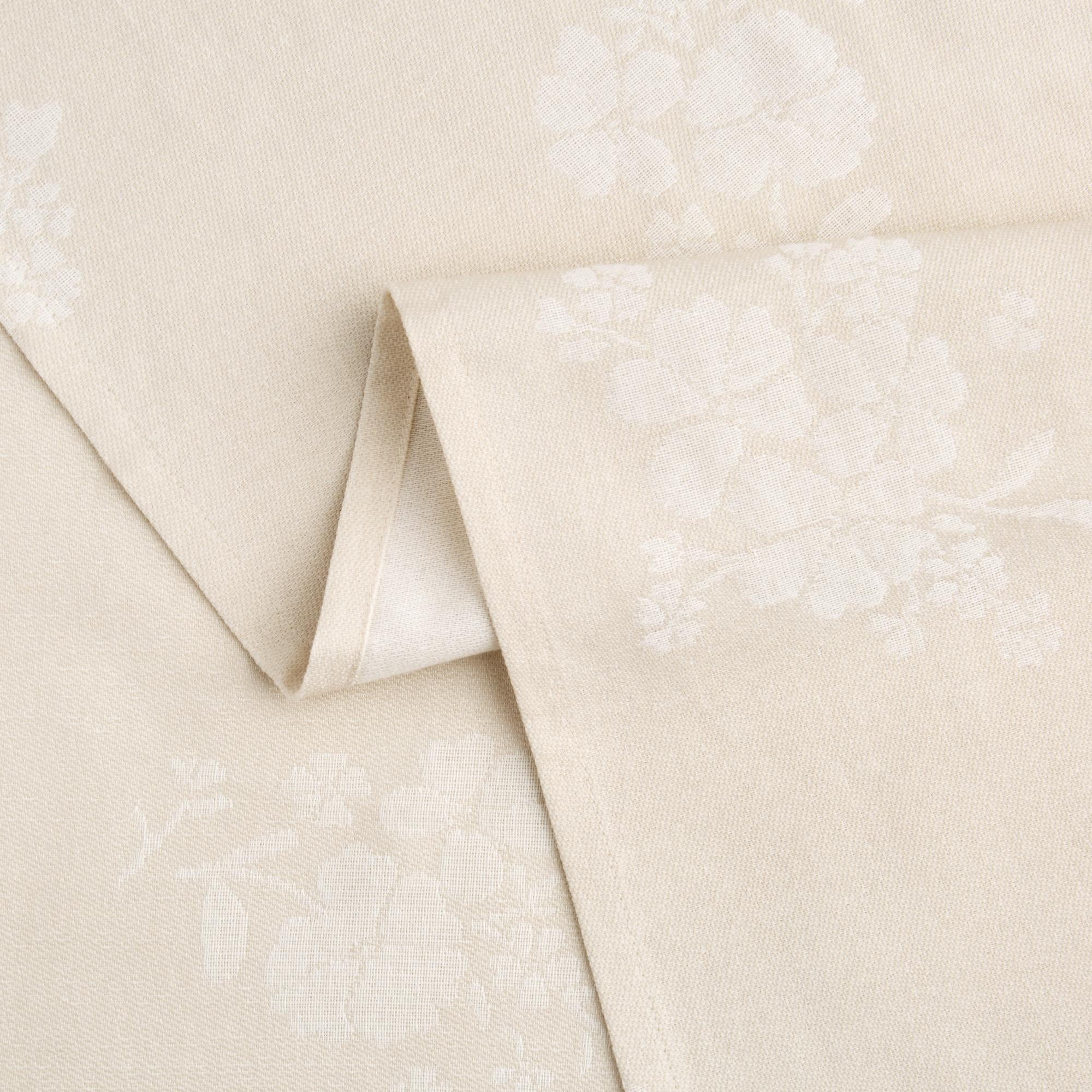The Pioneer Woman Tonal Floral Jacquard Woven Fabric Tablecloth, Light Taupe, 70" Round