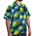 thumbnail image 2 of Tennis Men's Hawaiian Button Down Printed Short Sleeve Summer Beach Shirts, 2 of 6