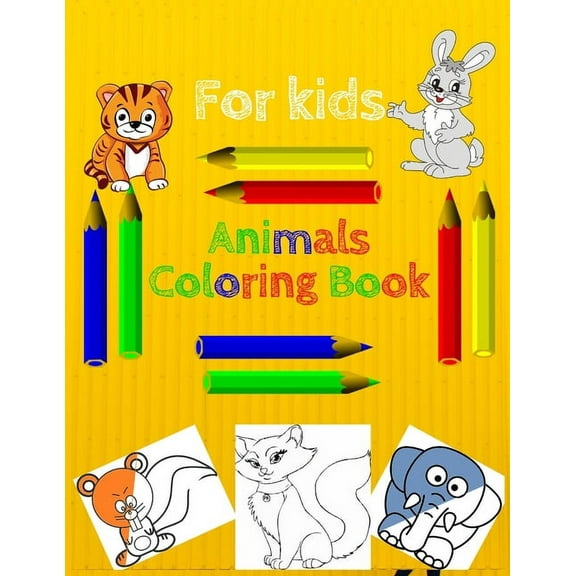 Animals coloring book for kids: Ages 4-8 My First Animal Activity Book My Animals Friends Coloring Book also for toddlers Ages 3-5 (Paperback)(Large Print)