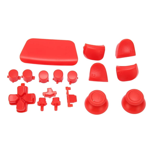 Game Controller Replacement Buttons, 16Pcs Ergonomic Design Gamepad Buttons for Game Controller Black,White,Red,Light Blue
