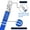 Blue, variant on 4-6ft Adjustable Arborist Lanyard, Fall Protection Safety Belt for Tree Climbing Restraint, Work Positioning & Fall Arrest with Large Snap Hooks, Heavy Duty for Lineman & Hunting