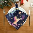 thumbnail image 2 of Coolnut Rainbow Unicorn Cloth Napkins Set of 6,20x20 Inches Napkins Cloth Washable Reusable Soft for Dinner,Wedding,Parties,Home Dinner,Tableative Decor Gift, 2 of 7